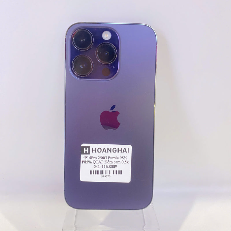 iPhone 14 Pro 256GB Tím 98% pin 85% Quốc tế Apple (Đốm camera 0.5x) - HH9570