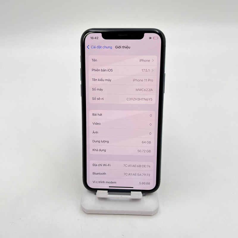 iPhone 11 Pro 64GB Xanh Lá 98% pin 100% Máy đã trả hết tiền mạng dùng như Quốc tế Apple (viền xước) HH6605