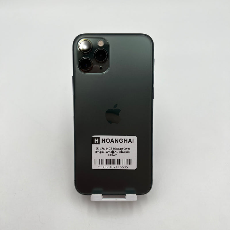 iPhone 11 Pro 64GB Xanh Lá 98% pin 100% Máy đã trả hết tiền mạng dùng như Quốc tế Apple (viền xước) HH6605