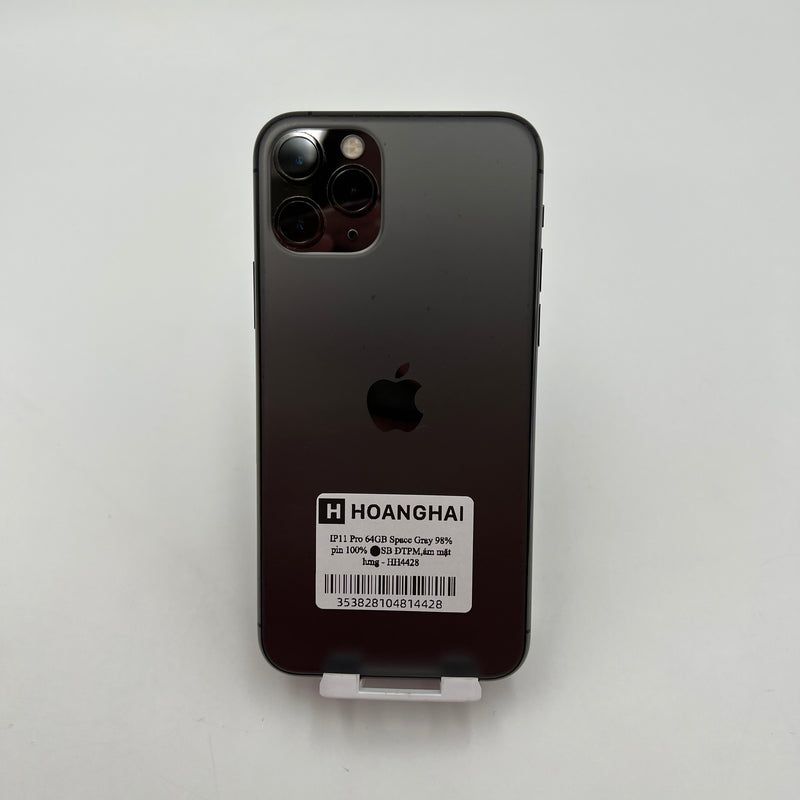 iPhone 11 Pro 64GB Xám 98% pin 100% Máy đã trả hết tiền mạng dùng như Quốc tế Apple (Đã thay pin - ám mặt lưng) HH4428