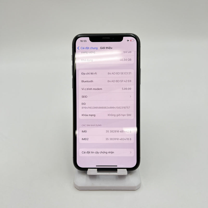 iPhone 11 Pro 64GB Xám 98% pin 100% Máy đã trả hết tiền mạng dùng như Quốc tế Apple (Đã thay pin - ám mặt lưng) HH4428