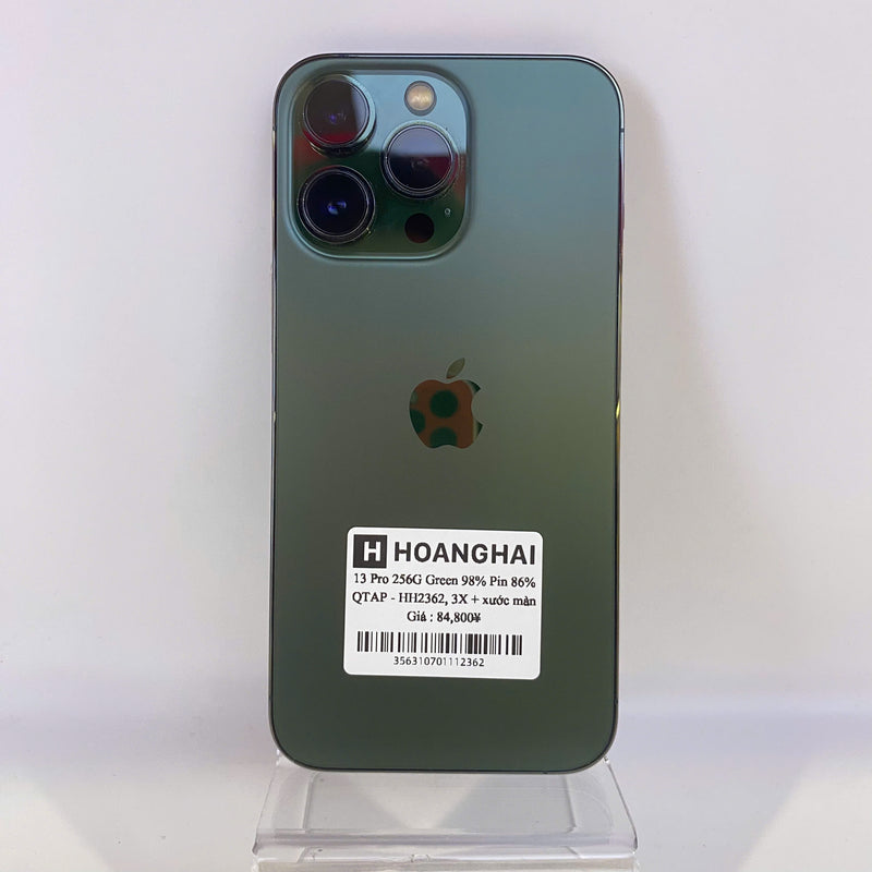 iPhone 13 Pro 256GB Xanh Lá  98% pin 86% Quốc tế Apple (Đốm camera 3x - Xước màn) - HH2362