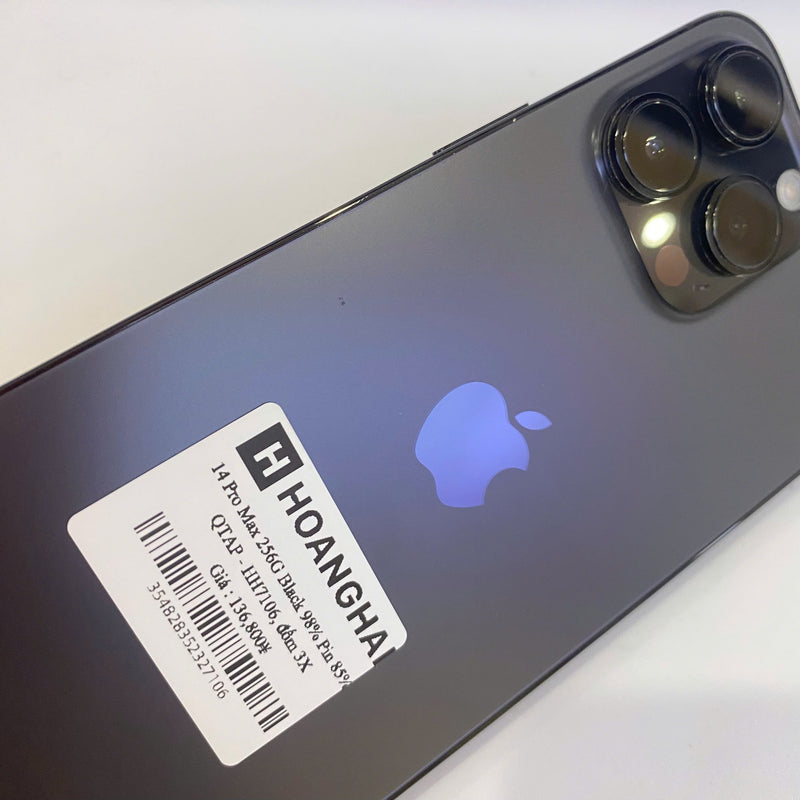 iPhone 14 Pro Max 256GB Đen 98% pin 85% Quốc tế Apple (Đốm camera 3x) - HH7106