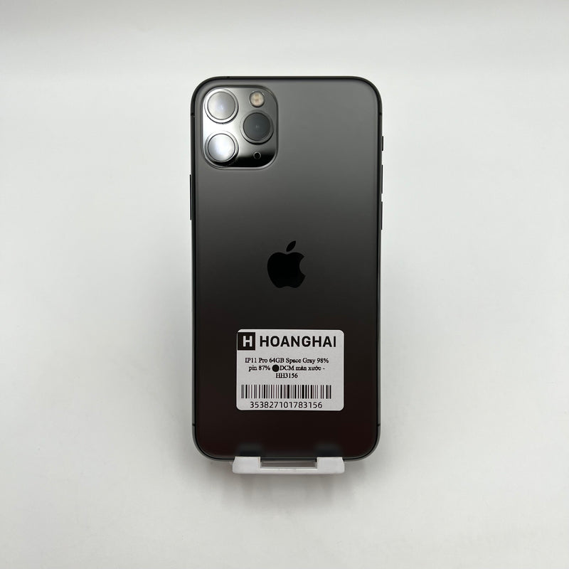 iPhone 11 Pro 64GB Xám 98% pin 87% Máy đã trả hết tiền mạng dùng như Quốc tế Apple (màn xước) HH3156