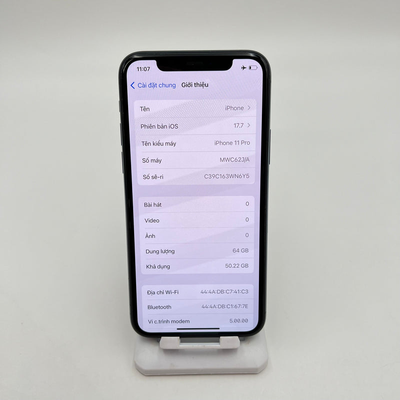 iPhone 11 Pro 64GB Xanh Lá 98% pin 100% Máy đã trả hết tiền mạng dùng như Quốc tế Apple (Đã thay pin)