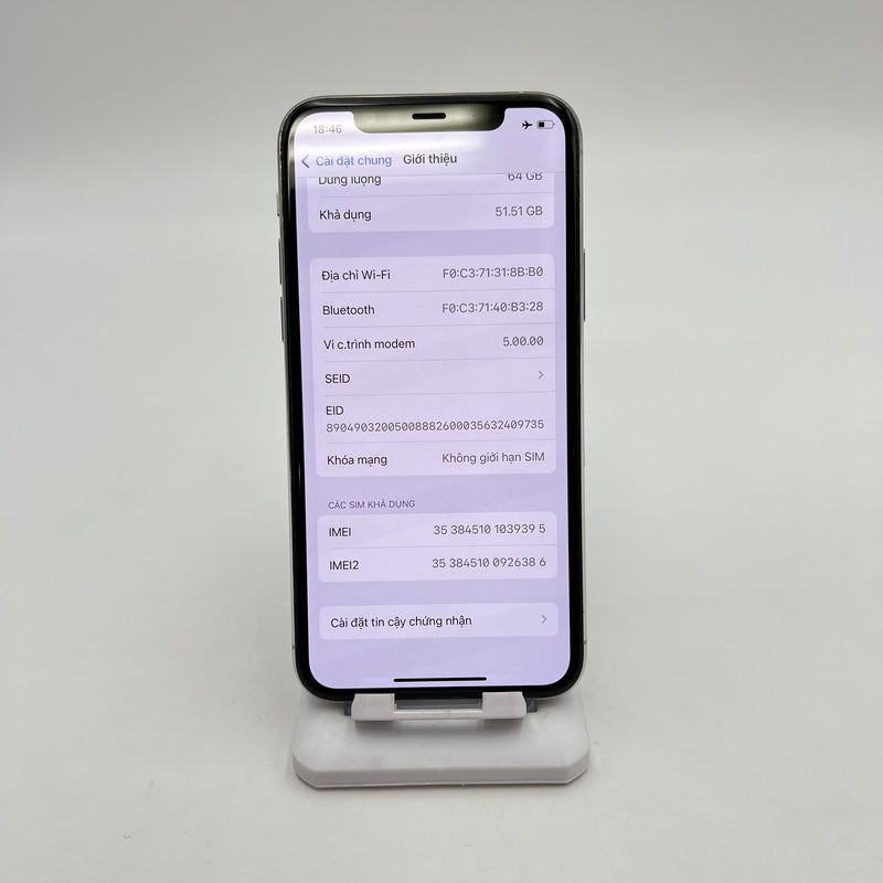 iPhone 11 Pro 64GB Bạc 98% pin 100% Máy đã trả hết tiền mạng dùng như Quốc tế Apple (Đã thay pin - viền xước) - HH9395