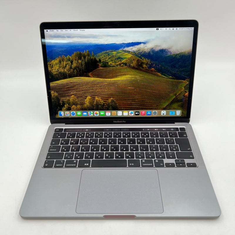 MacBook Pro 2020 13.3in Xám Apple M1/RAM 8GB/SSD 256GB 98% Sạc 148 lần BPTN (Mặt logo xước)