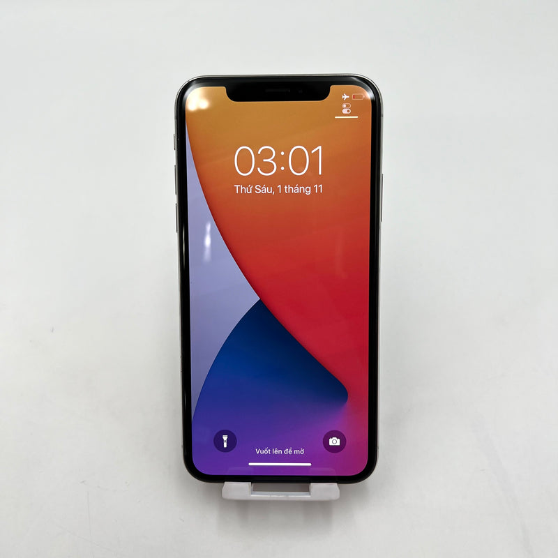 iPhone X 64GB Trắng 98% pin 100% Máy đã trả hết tiền mạng dùng như Quốc tế Apple (Đã thay pin - Đốm camera 1x, viền xước)