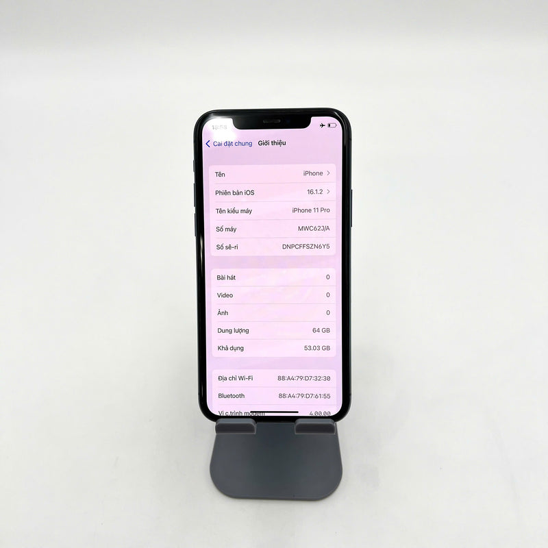 iPhone 11 Pro 64GB Xanh Lá 98% pin 100% Máy đã trả hết tiền mạng dùng như Quốc tế Apple (Đã thay pin - Đốm camera 1x, xước viền) - HH6690