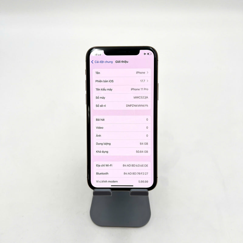 iPhone 11 Pro 64GB Vàng 98% pin 100% Máy đã trả hết tiền mạng dùng như Quốc tế Apple (Đã thay pin)