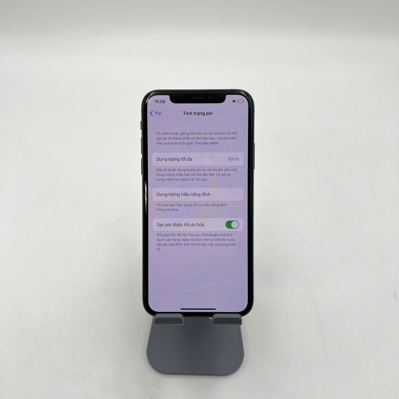 iPhone Xs 256GB Đen 98% pin 100% Máy đã trả hết tiền mạng dùng như Quốc tế Apple (Đã thay pin - Đốm camera 1x, viền xước)