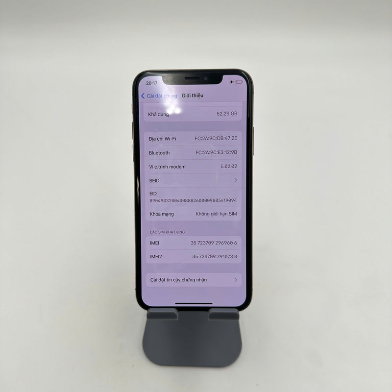 iPhone Xs 64GB Vàng 97% pin 100% Máy đã trả hết tiền mạng dùng như Quốc tế Apple (Đã thay pin - Đốm camera 1x, màn xước) - HH9606