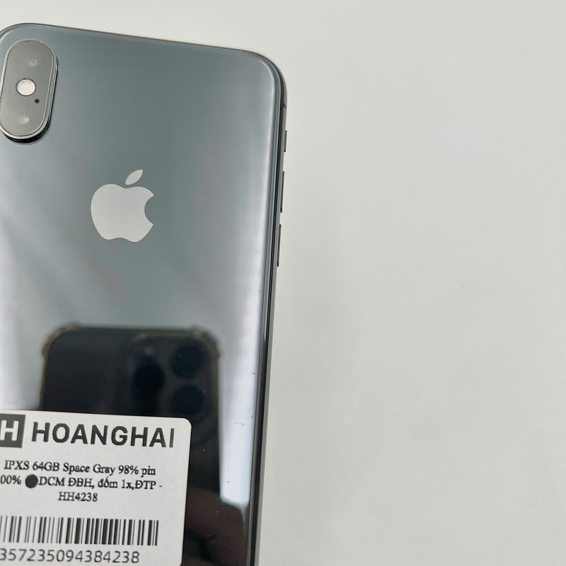 iPhone Xs 64GB Đen 98% pin 100% DBH Máy đã trả hết tiền mạng dùng như Quốc tế Apple (Đã thay pin - Đốm camera 1x) - HH4238