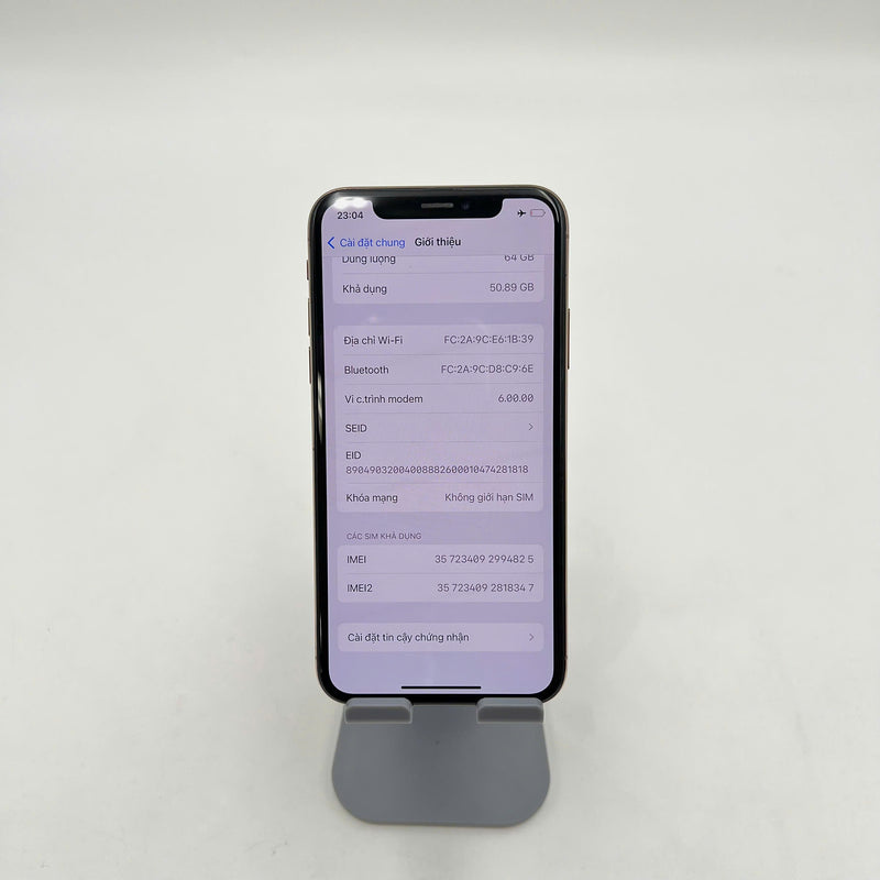 iPhone Xs 64GB Vàng 98% pin 100% Máy đã trả hết tiền mạng dùng như Quốc tế Apple (Đã thay pin - Đốm camera 1x, viền xước) - HH4825