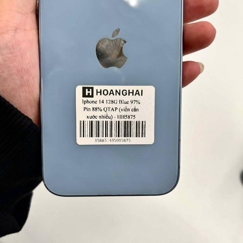 iPhone 14 128GB Xanh Dương 97% pin 88% Quốc tế Apple (Viền cấn, xước nhiều) - HH5875