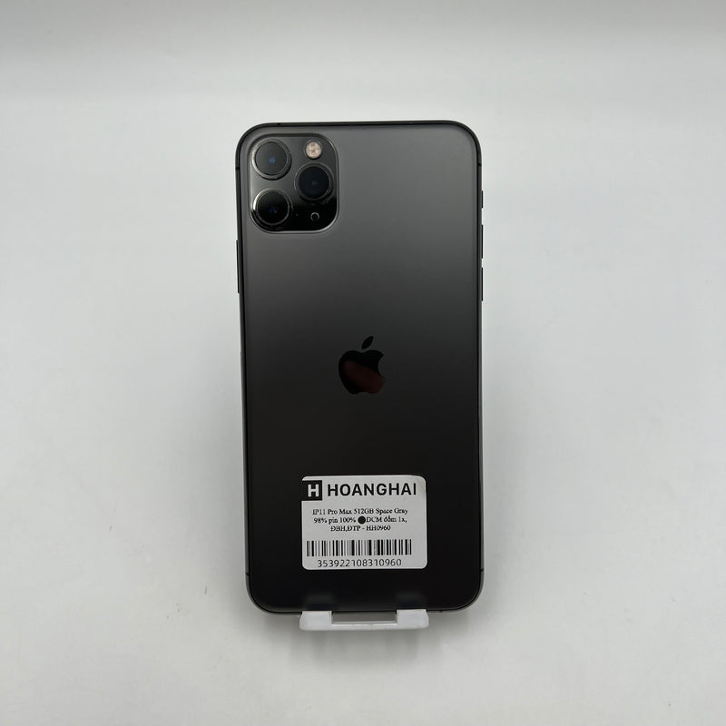 iPhone 11 Pro Max 512GB Xám 98% pin 100% DBH Máy đã trả hết tiền mạng dùng như Quốc tế Apple (Đã thay pin - Đốm camera 1x) - HH0960