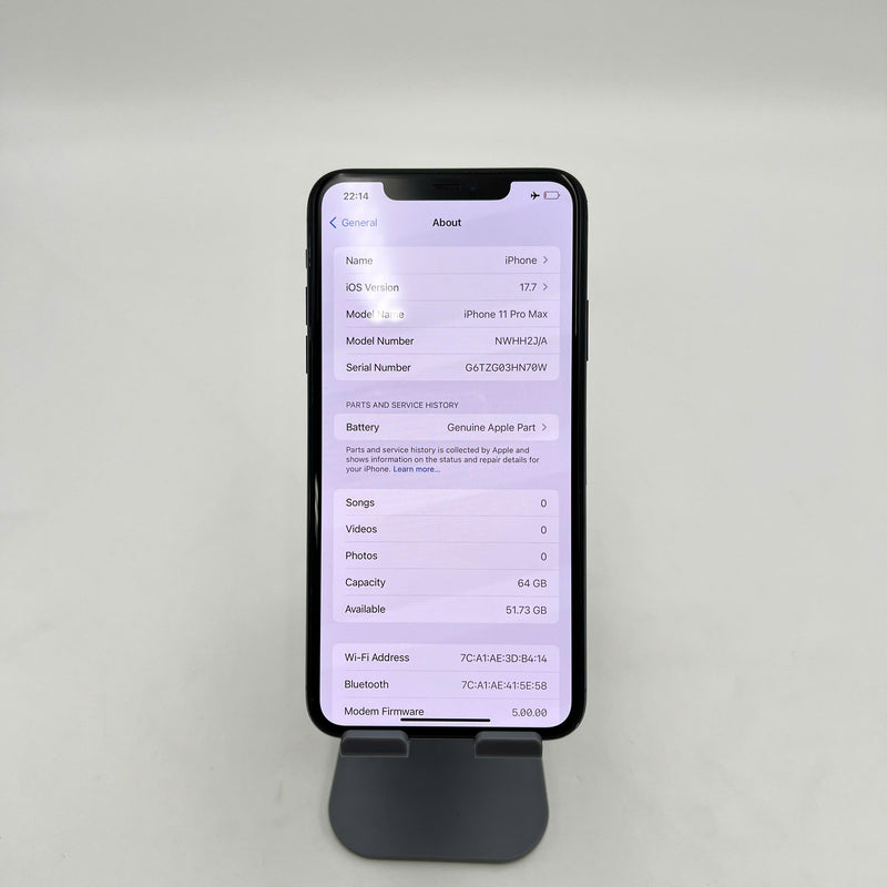 iPhone 11 Pro Max 64GB Xanh Lá 98% pin 100% DBH Quốc tế Apple (Thay pin chính hãng Apple - Đốm camera 1x) - HH4227