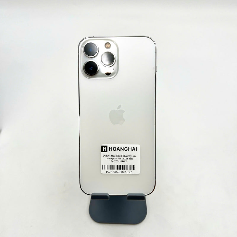 iPhone 13 Pro Max 256GB Bạc 98% pin 100% Quốc tế Apple (Thay Camera chính hãng Apple, thay pin HH - Đốm camera 3x) - HH4852