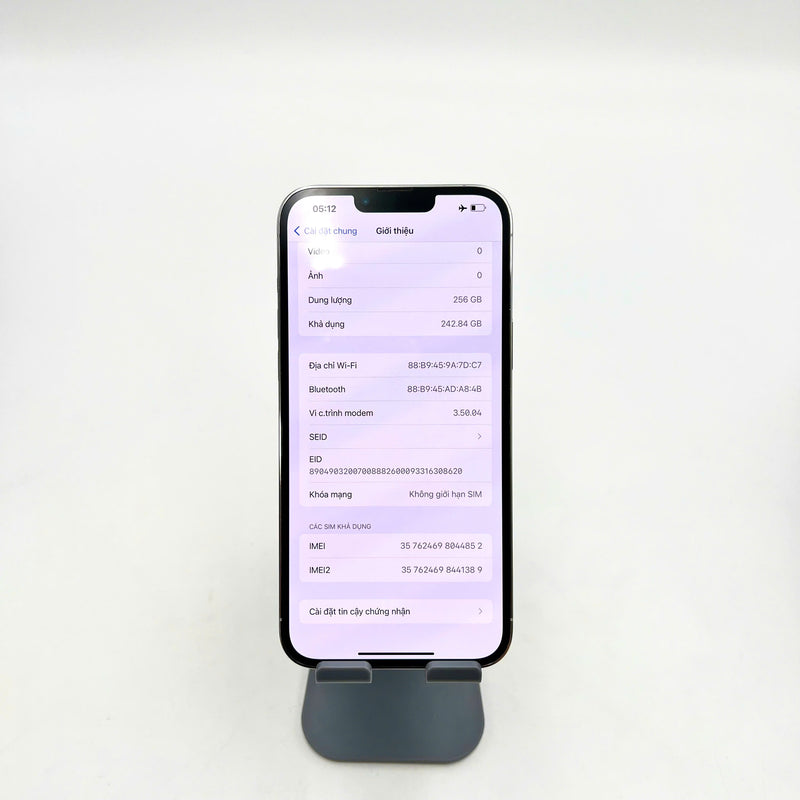 iPhone 13 Pro Max 256GB Bạc 98% pin 100% Quốc tế Apple (Thay Camera chính hãng Apple, thay pin HH - Đốm camera 3x) - HH4852