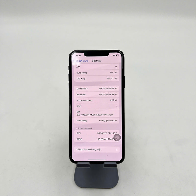 iPhone 11 Pro Max 256GB Xám 97% pin 90% DBH Quốc tế Apple (Xước màn) - HH9983