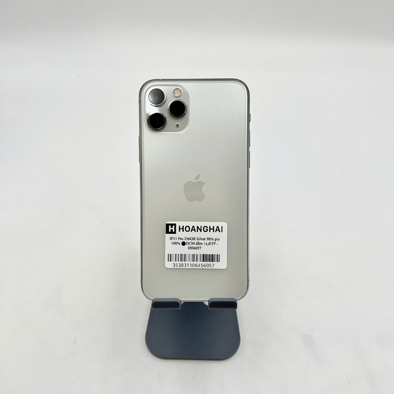 iPhone 11 Pro 256GB Bạc 98% pin 100% Máy đã trả hết tiền mạng dùng như Quốc tế Apple (Đã thay pin - Đốm camera 1x) - HH6057