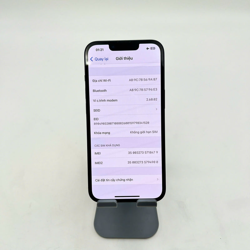 iPhone 14 128GB Đen 98% pin 89%  Quốc tế từ AU (Không dùng sim AU - viền camera xước) - HH8479