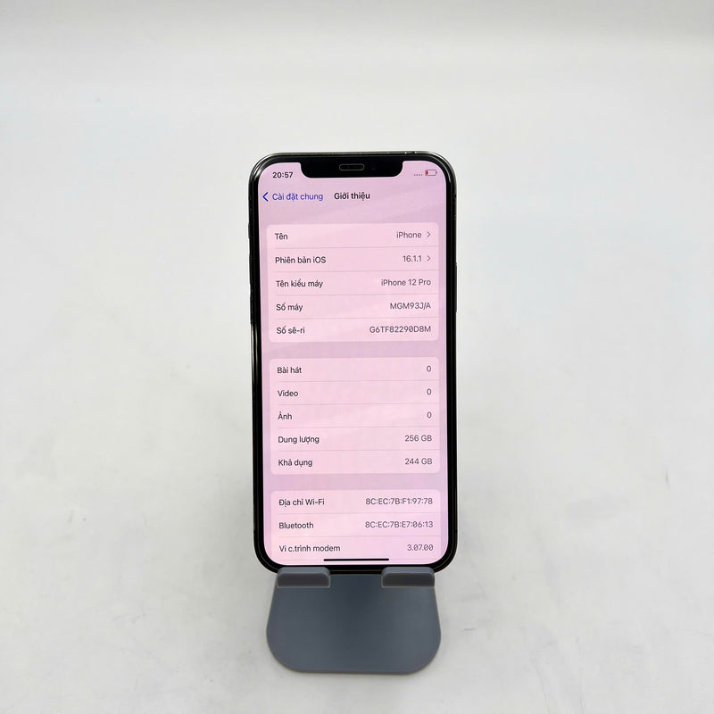 iPhone 12 Pro 256GB Đen 98% pin 100% MÁY LOCK  (Đã thay pin - Xước viền)