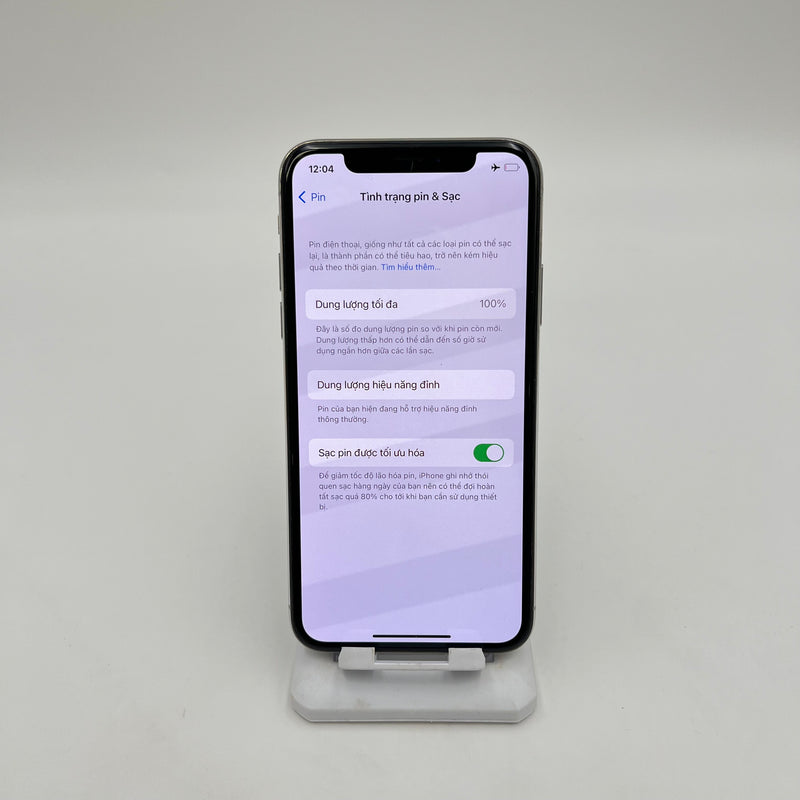 iPhone X 64GB Trắng 98% pin 100% Máy đã trả hết tiền mạng dùng như Quốc tế Apple (Đã thay pin - Đốm camera 1x, màn và viền xước) - HH2102