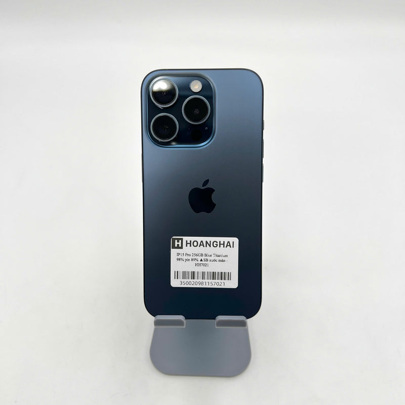 iPhone 15 Pro 256GB Xanh Dương 98% pin 89%  Quốc tế từ SB (Không dùng sim SB - xước màn) - HH7021