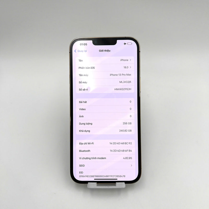 iPhone 13 Pro Max 256GB Vàng 97% pin 85%  Quốc tế từ SB (Không dùng sim SB - Đốm camera 3x, xước màn nhiều) - HH7816