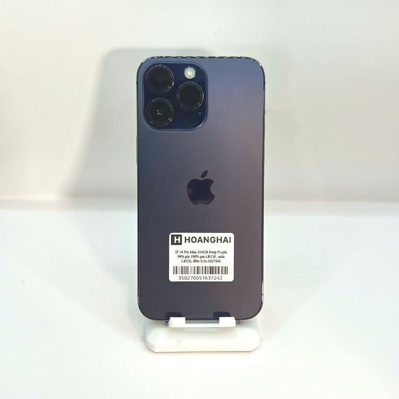 iPhone 14 Pro Max 256GB Tím 98% pin 100% Quốc tế Apple (Đã thay pin và màn hình Apple - Đốm camera 0.5x) - HH7242