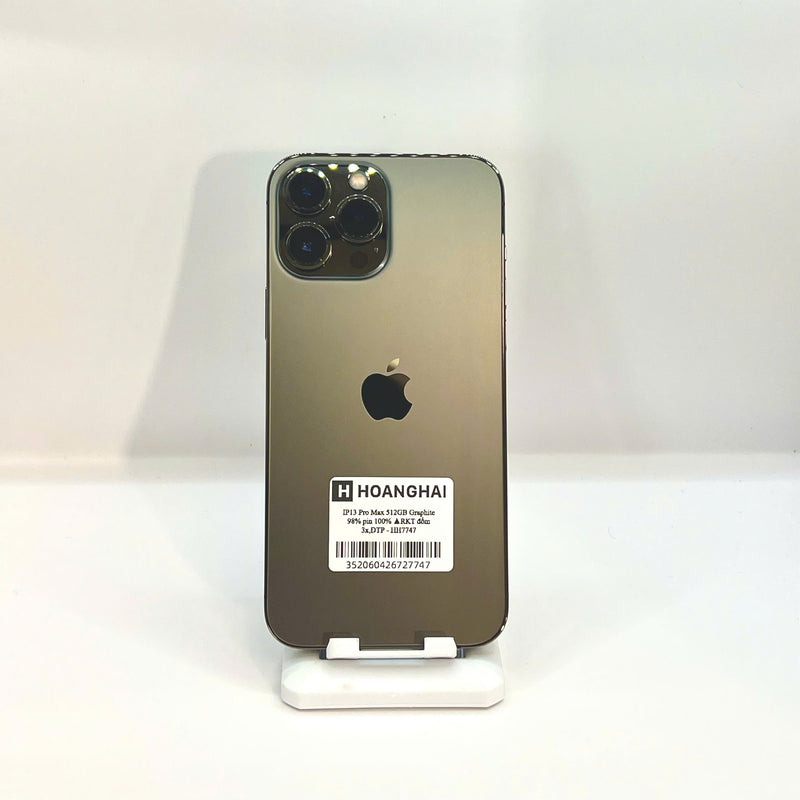 iPhone 13 Pro Max 512GB Đen 98% pin 100% Quốc tế từ RKT (Không dùng sim RKT - Đã thay pin - Đốm camera 3x)- HH7747