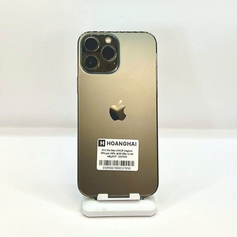 iPhone 13 Pro Max 256GB Đen 98% pin 100% Quốc tế từ SB (Không dùng sim SB - Đã thay pin - Đốm camera 3x, sứt viền) - HH7930