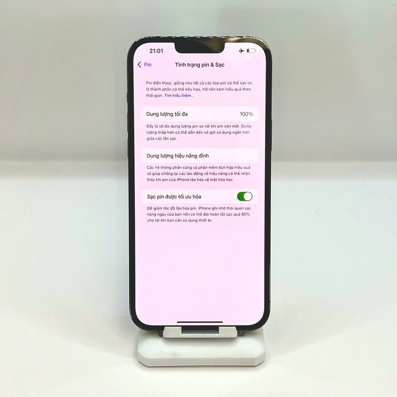 iPhone 13 Pro Max 256GB Đen 98% pin 100% Quốc tế từ SB (Không dùng sim SB - Đã thay pin - Đốm camera 3x, sứt viền) - HH7930