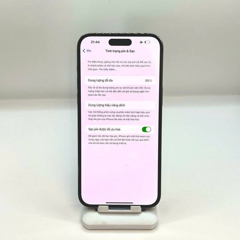 iPhone 14 Pro Max 512GB Tím 98% pin 88%  Quốc tế từ SB (Không dùng sim SB - Đốm camera 0.5x,  ám viền) - HH2616