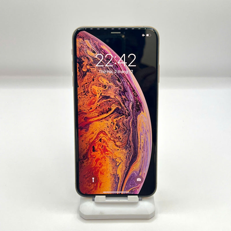 iPhone Xs Max 256GB Vàng 98% pin 86%  Máy đã trả hết tiền mạng dùng như Quốc tế Apple (Đốm camera 1x - màn xước) - HH7013