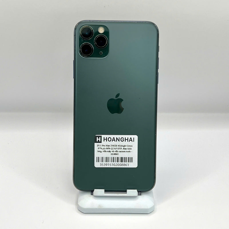 iPhone 11 Pro Max 256GB Xanh Lá 97% pin 86%  Quốc tế Apple (Đã thay pin , kính lưng - Máy xước) - HH8861