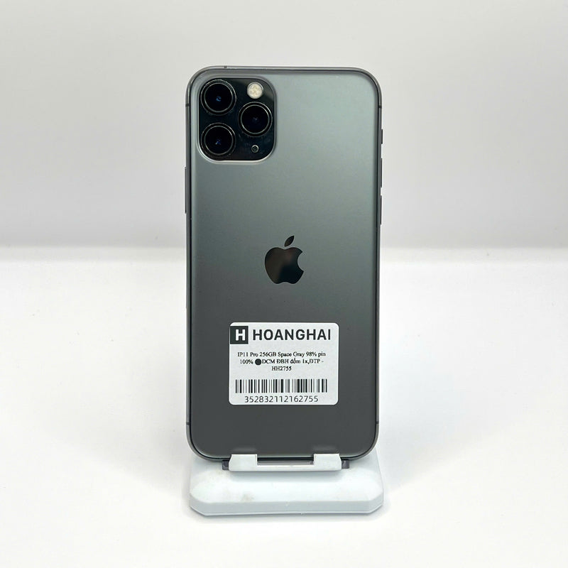 iPhone 11 Pro 256GB Xám 98% pin 100% DBH Máy đã trả hết tiền mạng dùng như Quốc tế Apple (Đã thay pin - Đốm camera 1x) - HH2755