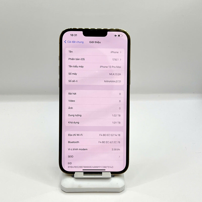 iPhone 13 Pro Max 1TB Vàng 98% pin 85%  Quốc tế từ AU (Không dùng sim AU - Đốm camera 3x, máy xước) - HH5981