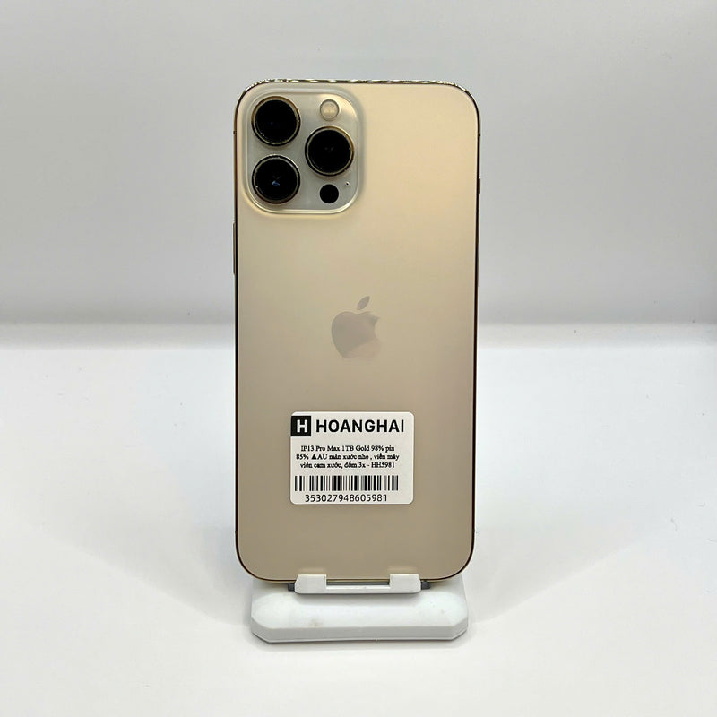 iPhone 13 Pro Max 1TB Vàng 98% pin 85%  Quốc tế từ AU (Không dùng sim AU - Đốm camera 3x, máy xước) - HH5981