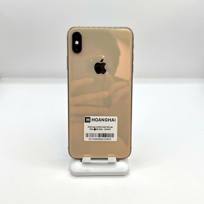 iPhone XS Max 256GB Vàng 98% pin 89% DBH Máy đã trả hết tiền mạng dùng như Quốc tế Apple - HH5893