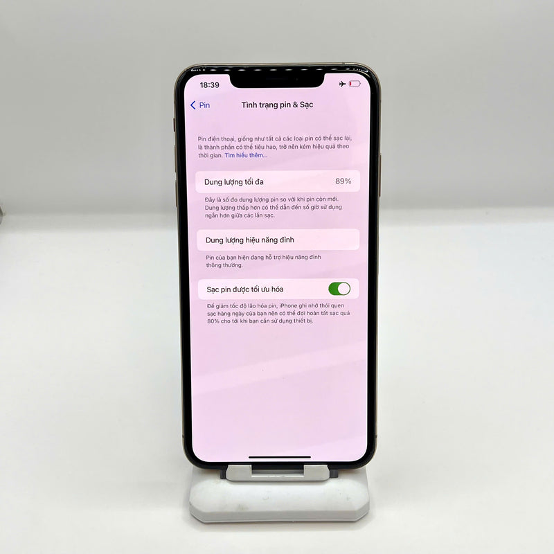 iPhone XS Max 256GB Vàng 98% pin 89% DBH Máy đã trả hết tiền mạng dùng như Quốc tế Apple - HH5893
