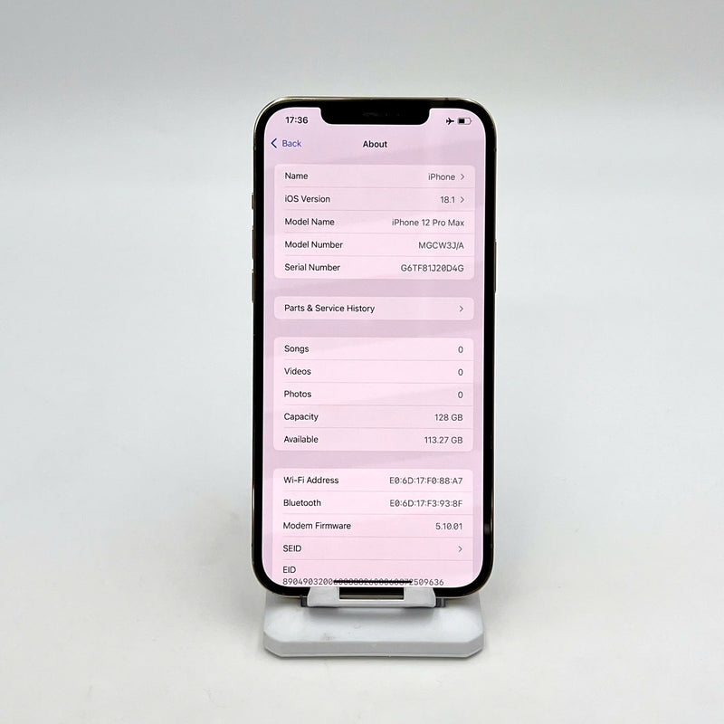 iPhone 12 Pro Max 128GB Vàng 98% pin 100% Quốc tế từ AU (Không dùng sim AU - Đã thay pin - Đốm camera 3x, Xước viền) - HH7001