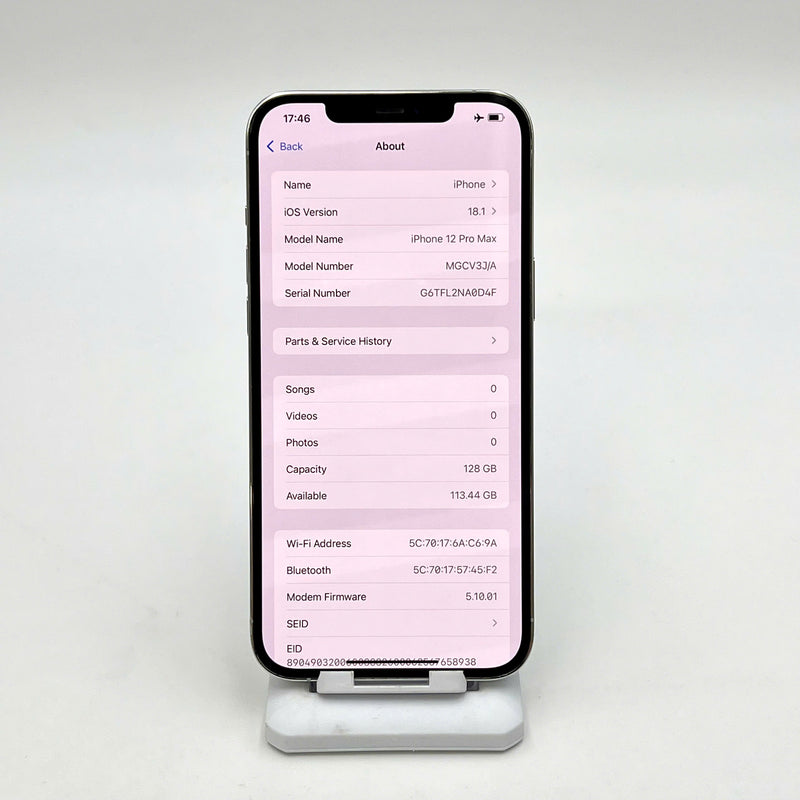 iPhone 12 Pro Max 128GB Bạc 98% pin 100% Máy đã trả hết tiền mạng dùng như Quốc tế Apple (Đã thay pin - Đốm camera 3x, xước viền nhỏ nhiều) - HH4137