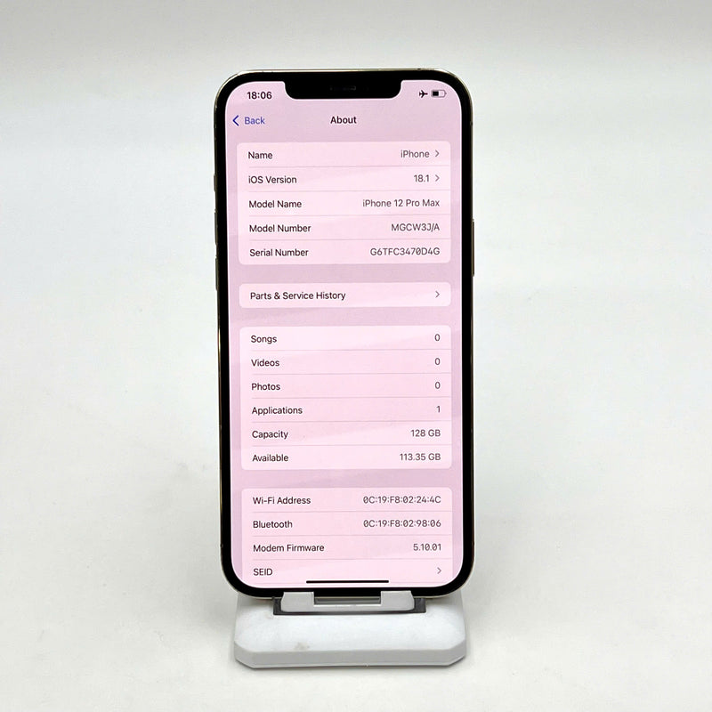 iPhone 12 Pro Max 128GB Vàng 97% pin 100% Quốc tế từ AU (Không dùng sim AU - Đã thay pin - Đốm camera 3x, Máy xước) - HH3237