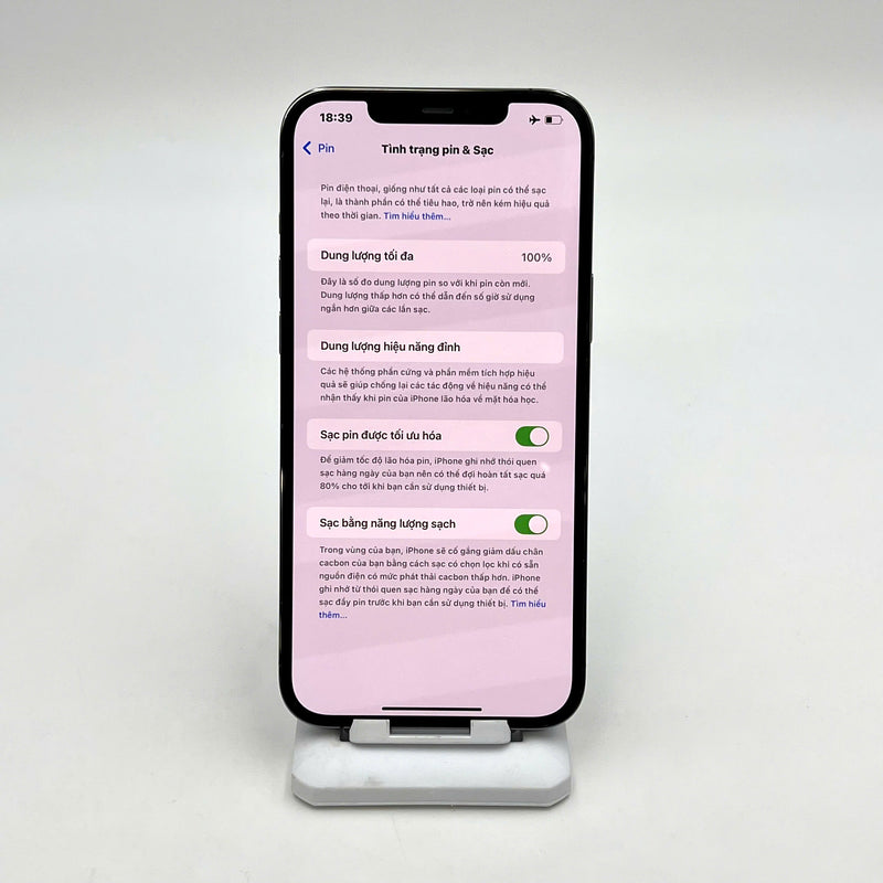 iPhone 12 Pro Max 128GB Đen 97% pin 100% Máy đã trả hết tiền mạng dùng như Quốc tế Apple (Đã thay pin - Đốm camera 3x, xước màn nhiều) - HH1508