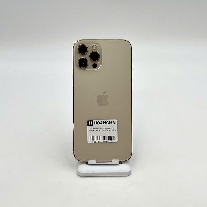 iPhone 12 Pro Max 256GB Vàng 98% pin 100% Máy đã trả hết tiền mạng dùng như Quốc tế Apple (Đã thay pin, xước màn) - HH1573