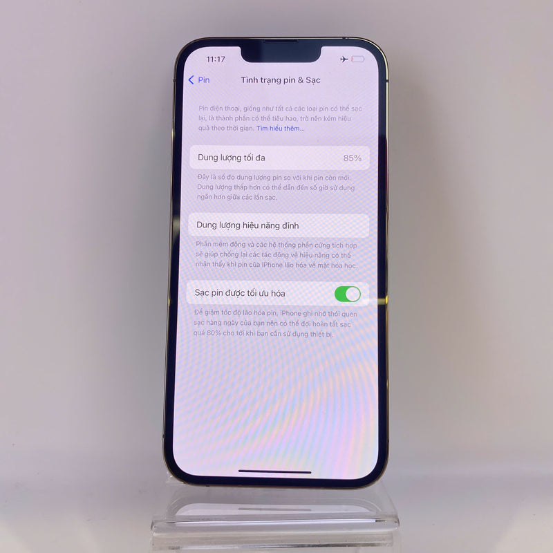 iPhone 13 Pro 256GB Vàng 98% pin 85% Quốc tế từ SB (Không dùng sim SB - Đốm camera 3x) HH4362