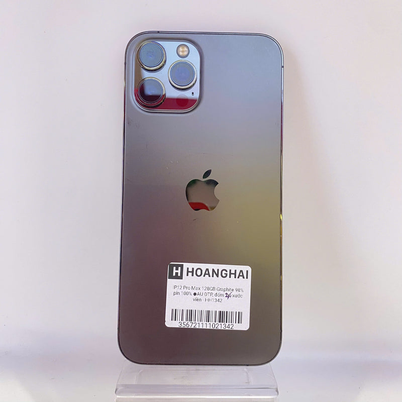 iPhone 12 Pro Max 128GB Đen 98% pin 100% Máy đã trả hết tiền mạng dùng như Quốc tế Apple (Đốm camera 2,5x - Đã thay pin) HH1342