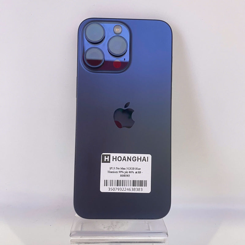 iPhone 15 Pro Max 512GB Xanh Dương 99% pin 86% Quốc tế từ SB (Không dùng sim SB) HH8383